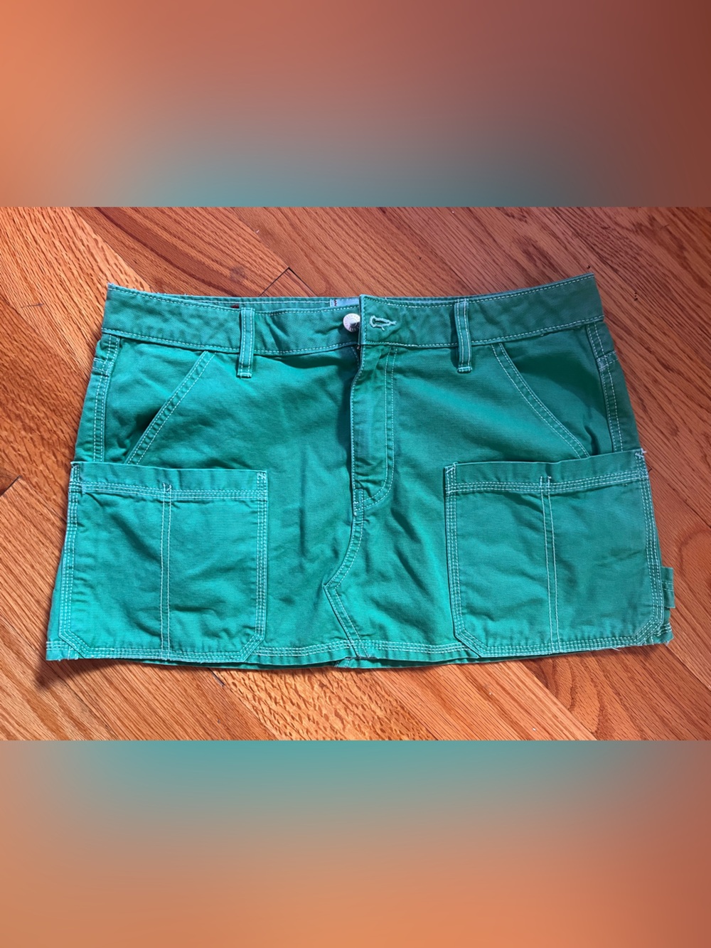 Urban Outfitters BDG Green/Teal Utility Pocket Women's Mini Skirt